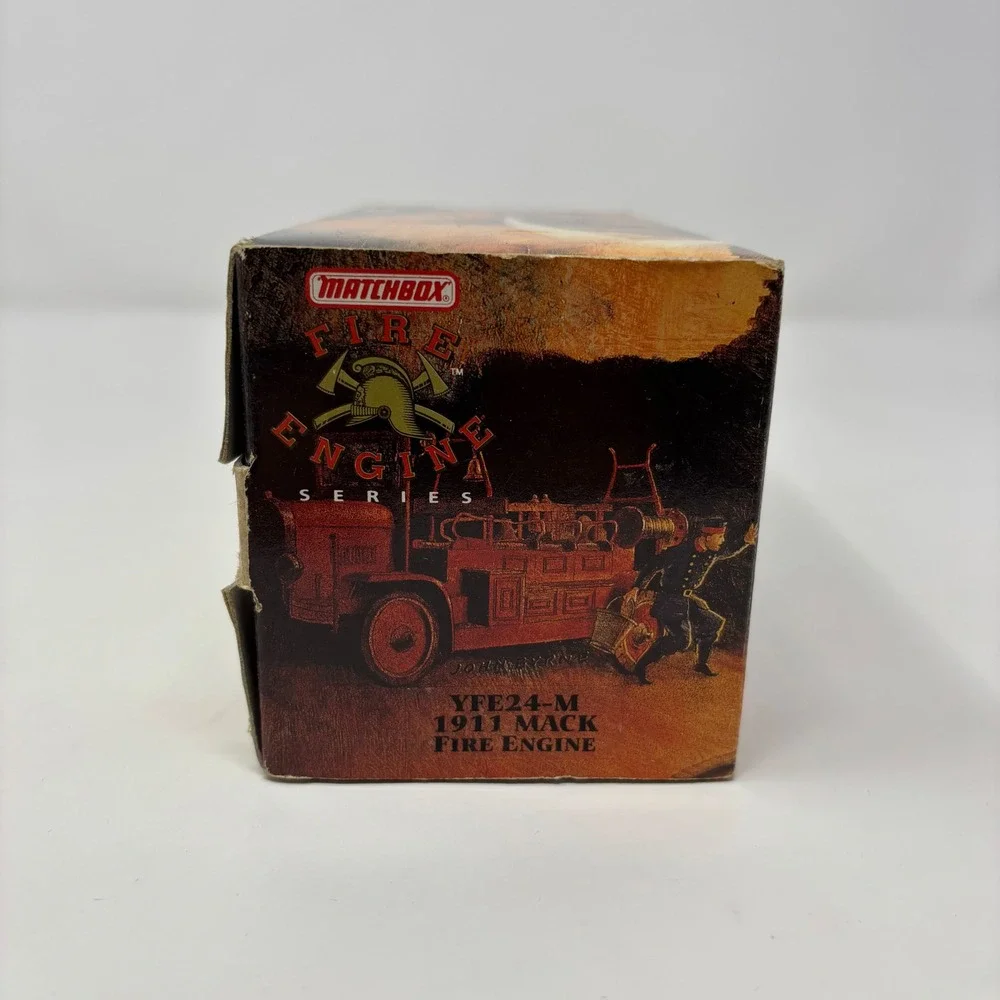 Matchbox Models of Yesteryear 1911 Mack Fire Pumper YFE24 Red Gold UFALM No COA
